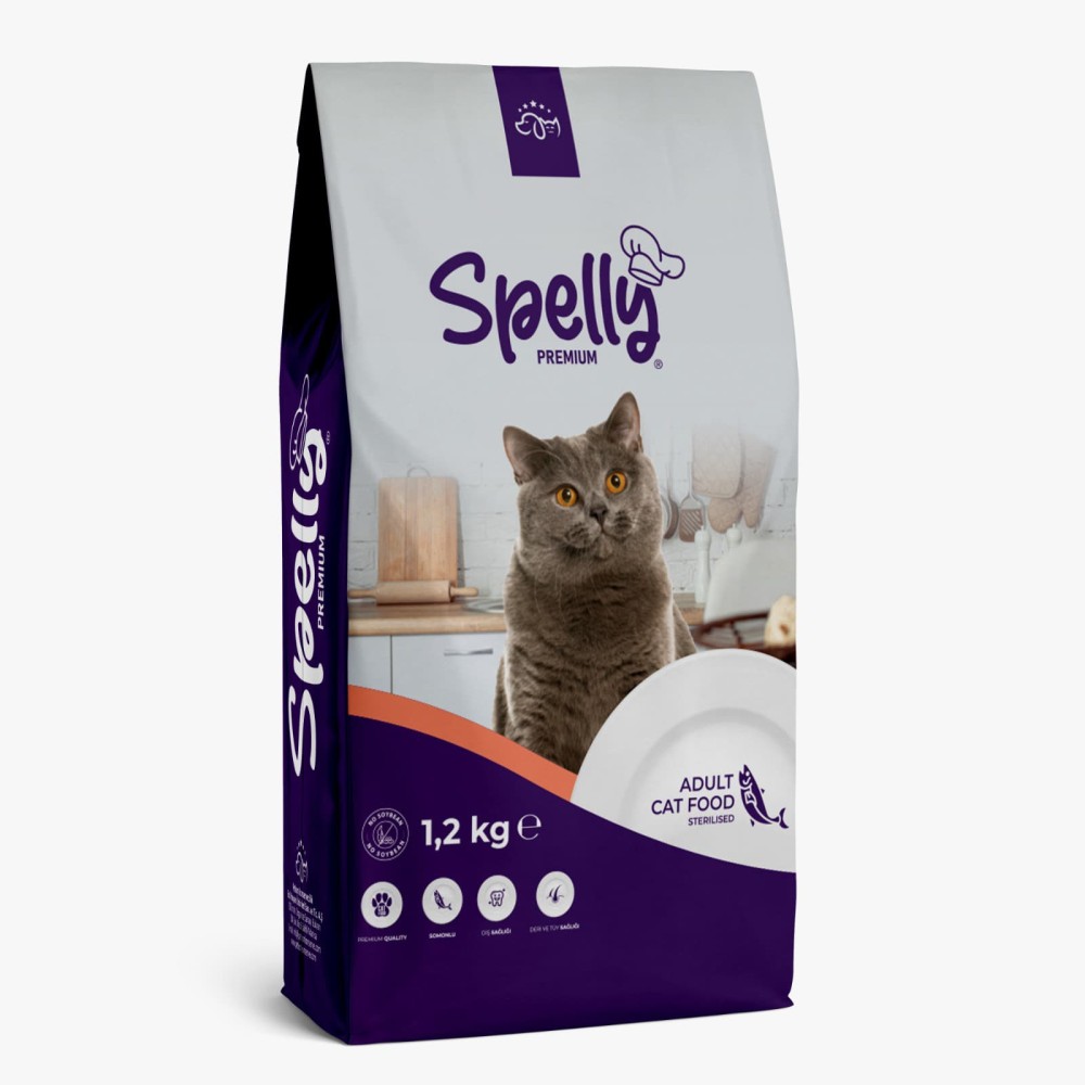 Spelly Στειρωμένη Γάτα Σολομός Πλήρης Ζωοτροφή 1.2kg Spelly Στειρωμένη Γάτα Σολομός Πλήρης Ζωοτροφή 1.2kg