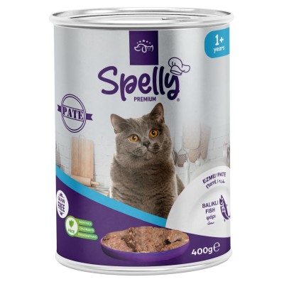 Spelly Premium Grain Free Πατέ Ψάρι για Ενήλικες Γάτες 400gr