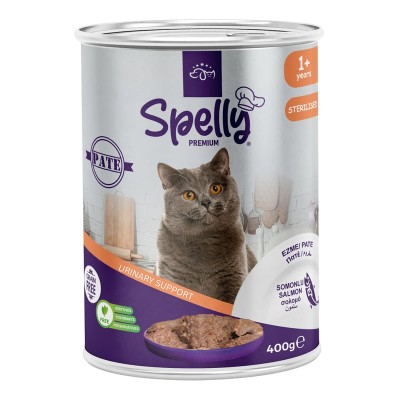 Spelly Premium Urinary Πατέ Σολομός για Στειρωμένες Γάτες 400gr